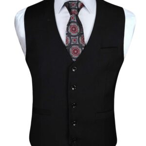 Enlision Males’s Strong Colour Waistcoat – Formal Gown Vest for Fits or Tuxedos