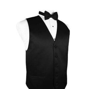 Males’s Strong Tuxedo Costume Vest and Bow Tie Set for Formal Fits