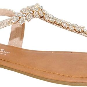 TRENDSup Assortment Ladies’s T-Strap Buckle Flat Sandals